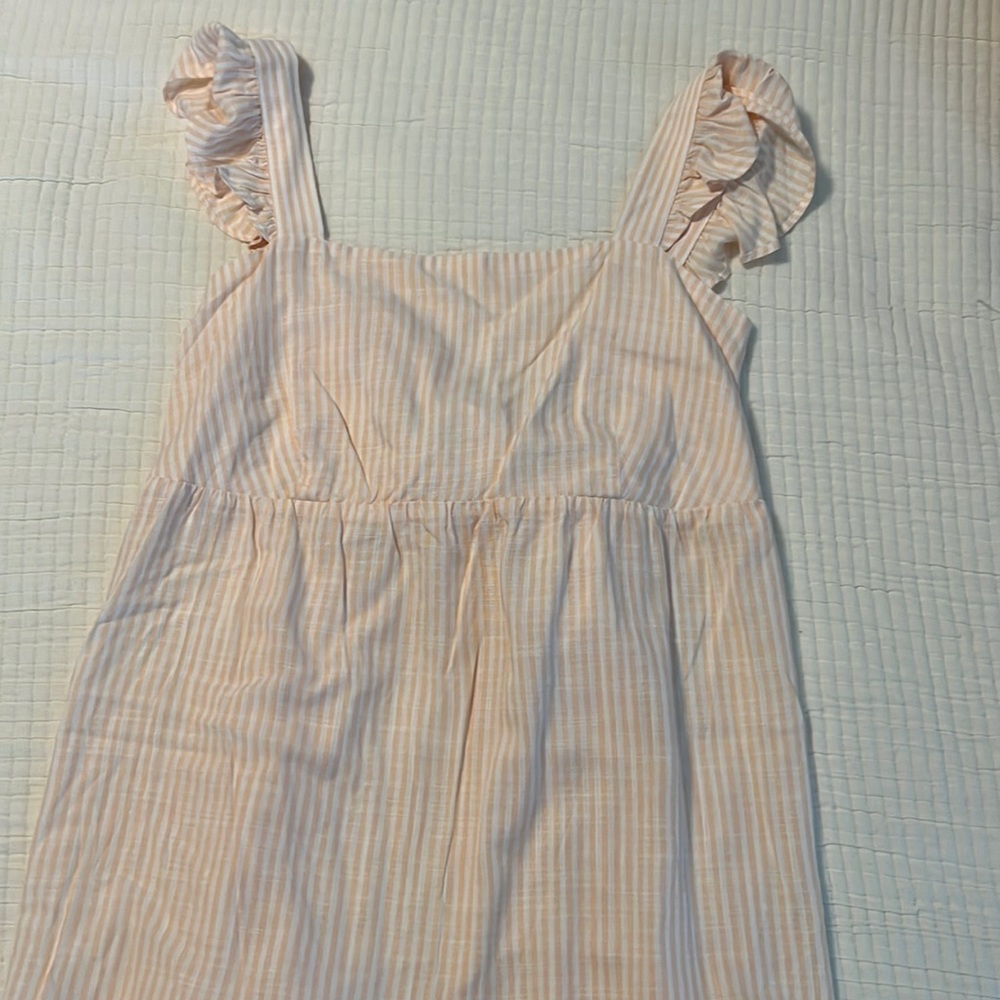 Maternity baby doll tank. Peach stripes. Size small.